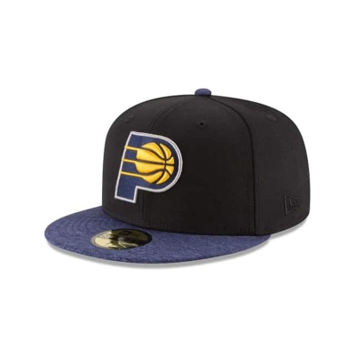 Black Indiana Pacers Hat - New Era NBA Shadow Tech 59FIFTY Fitted Caps USA7562893